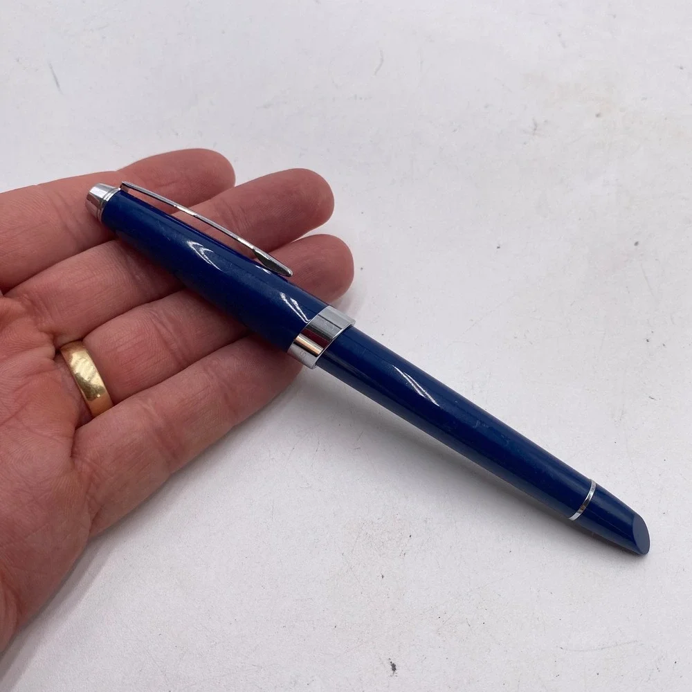 Cross Aventura Fountain Pen Starry Blue Chrome Trim Medium LNC Writing Gift SEO